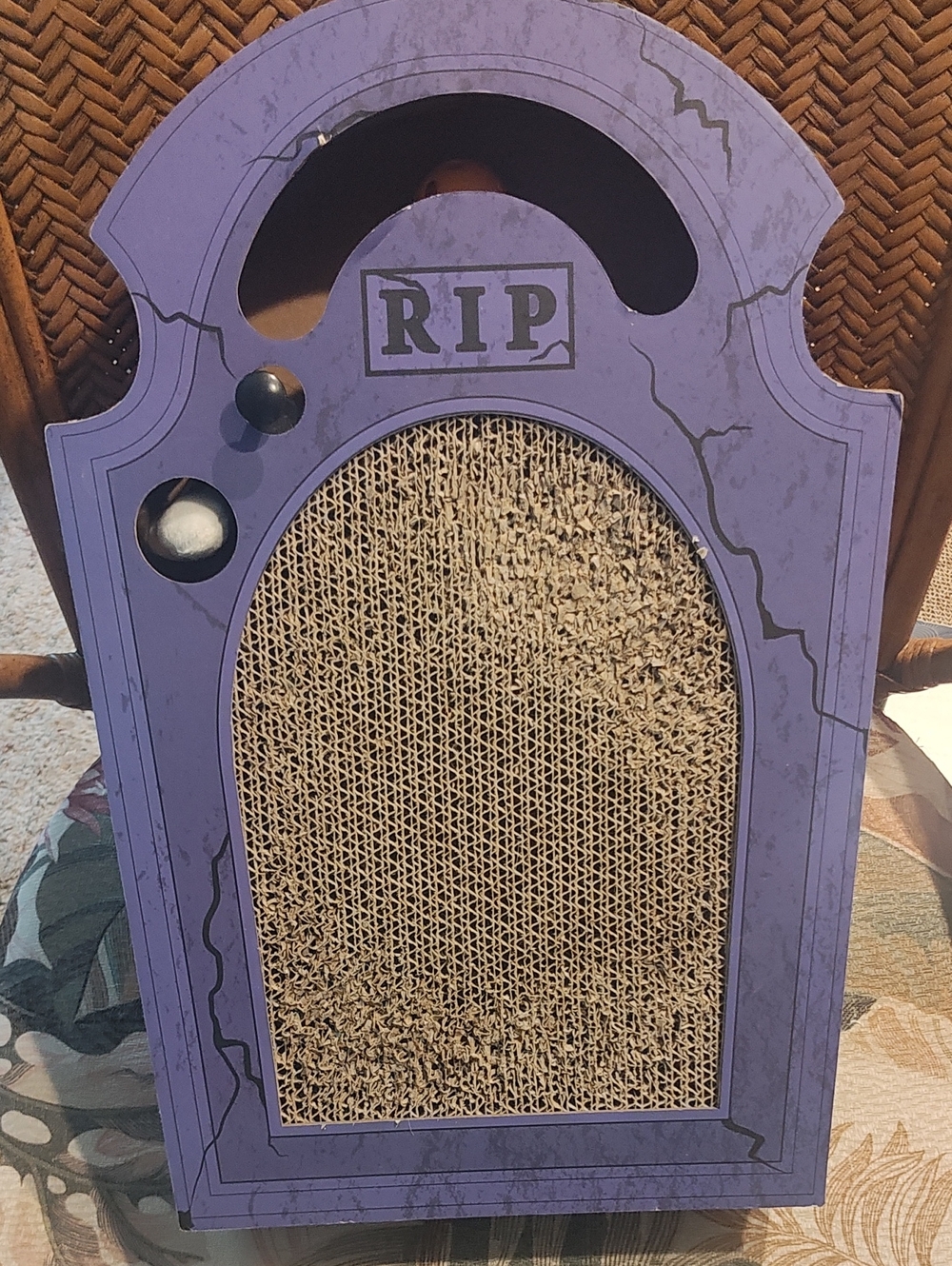 PETS: CAT SCRATCHER TOY: RIP HALLOWEEN POP-UP GHOST & BALL